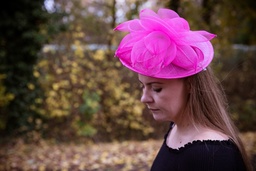 [42] Fascinator Haarschmuck Damen Anlasshüte elegant Pink