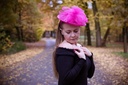 Fascinator Haarschmuck Hüte Damen Kopfschmuck Haarreif Anlasshüte elegant Pink