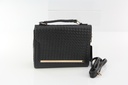 Handtasche Umhängetasche Kunstledertasche Clutch Messengertasche bag Black