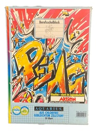 [218] 10 Berufsschulblocks kariert Rand Staufen Aquarius 50 Blatt A4 gelocht Block neu