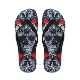 Flipflops Philipp Plein Totenkopf-Print Badeschlappen Strand Luxury Sandalen