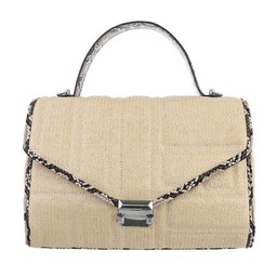 [68] Damentasche Handtasche Umhängetasche Clutch beige Schlangenmuster